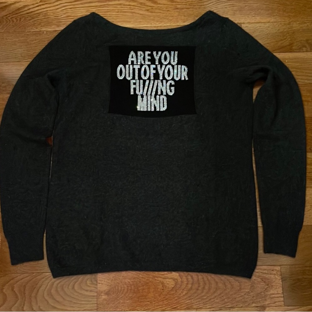 Minnie Rose Cashmere Crystal Sweater